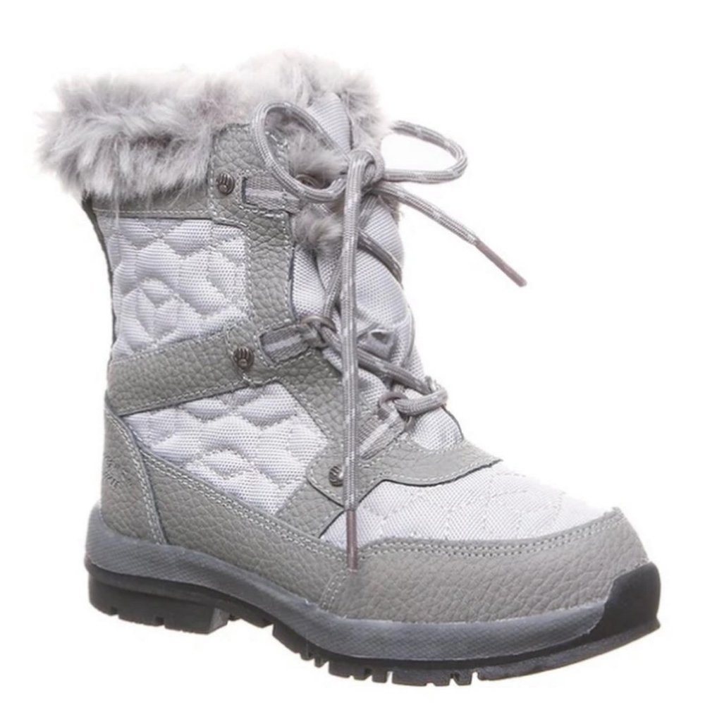Bear Paw Waterproof Boots Faux Fur Wool blends Upper Leather Size 1 Youth